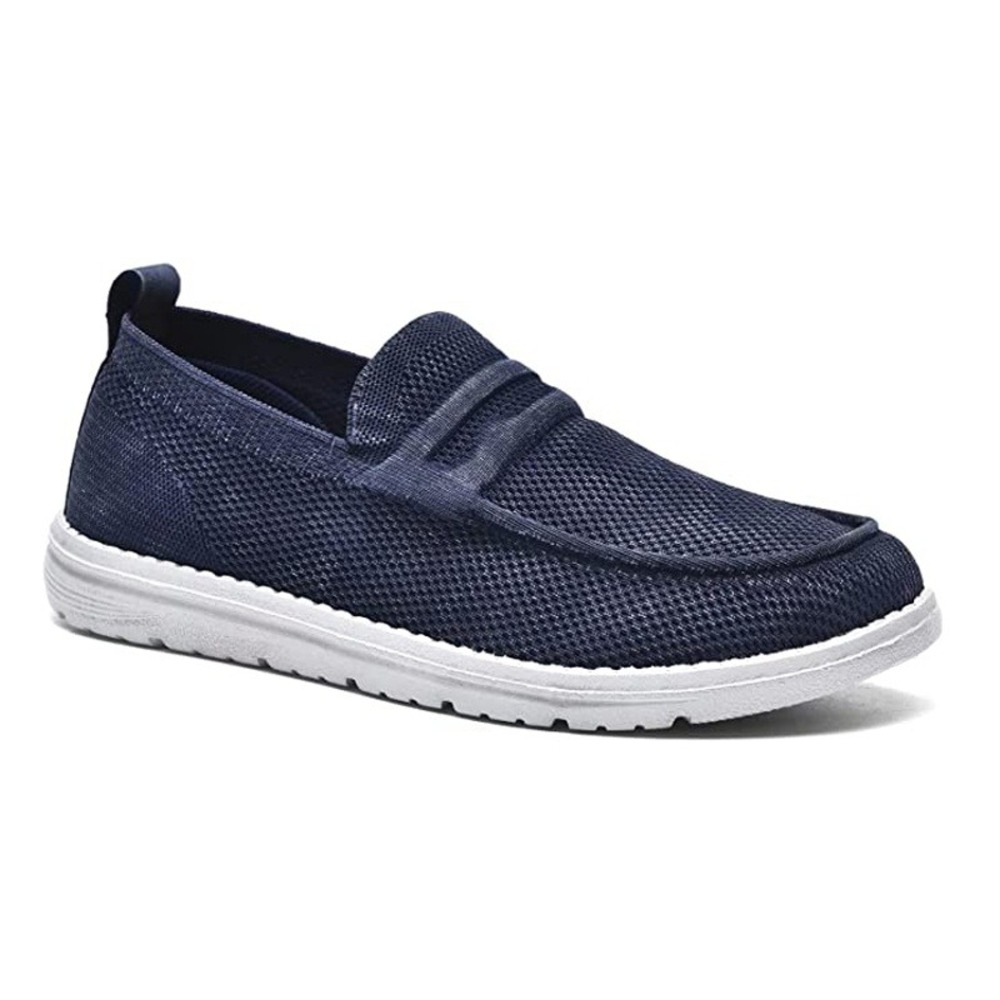 Itazero Men's Casual Loafers‎ Canvas Slip On Casual Walking Shoes Navy Size 12